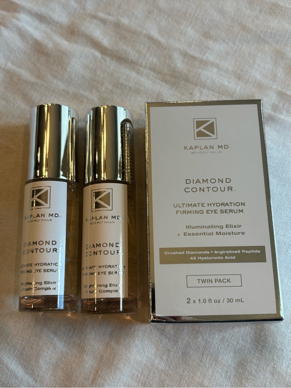 Kaplan MD Diamond Contour Firming Eye Serum Twin Pack 2 x 30mL NIB